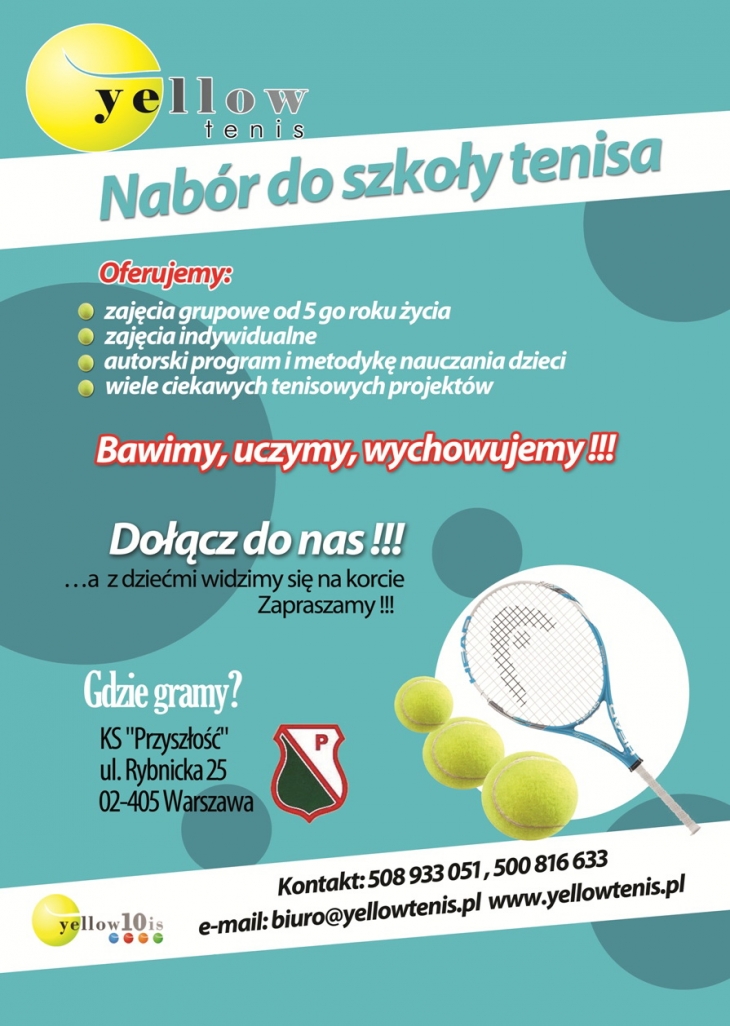 Zapisy do Szkoły Tenisa dla dzieci KS Przyszłość, Włochy