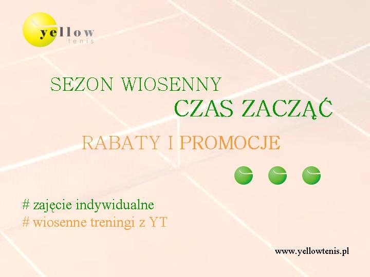 Kwietniowa oferta indywidualnej nauki gry w tenisa